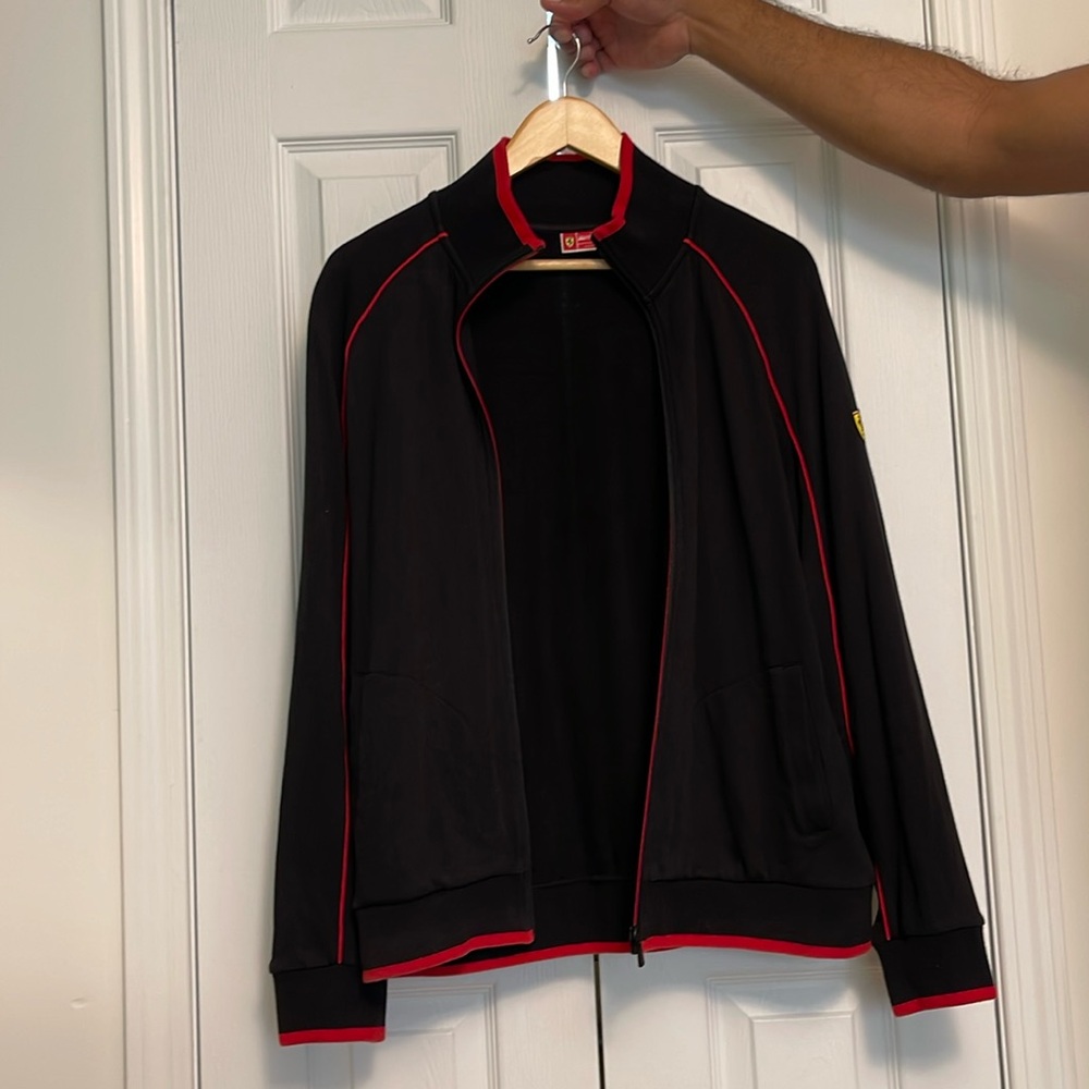Black Ferrari Full Zip Sweater